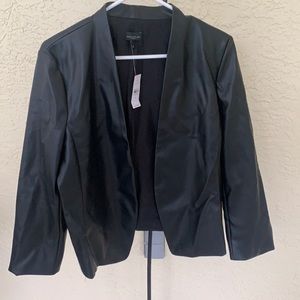 Ann Taylor Faux Leather Blazer